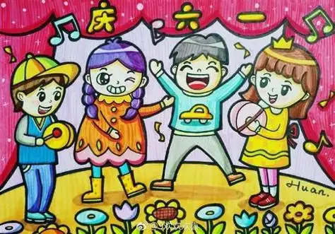 六一简单简笔画