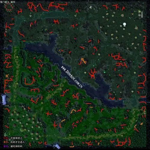 一张放大的dota地图就行