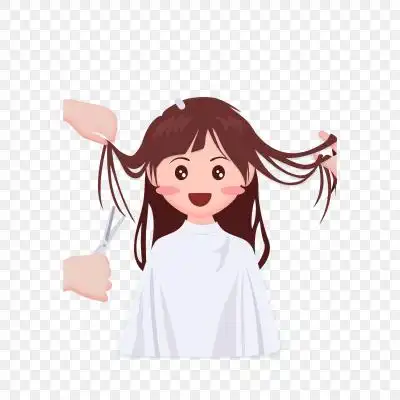 头发男士头发头发笔刷美女头发长头发美女长头发剪头发黑头发卡通