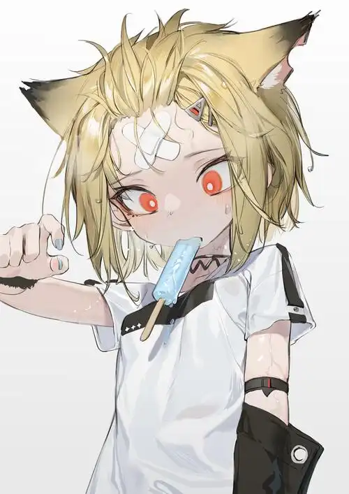 贴创可贴也这么可爱的女孩插画