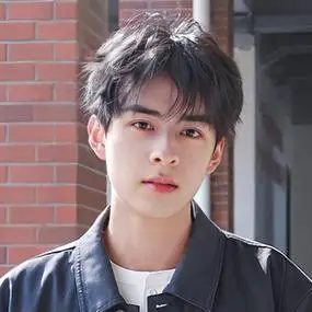 假发男短发造型全头套式新款男生三七微分碎盖日常蓬松男士假发套