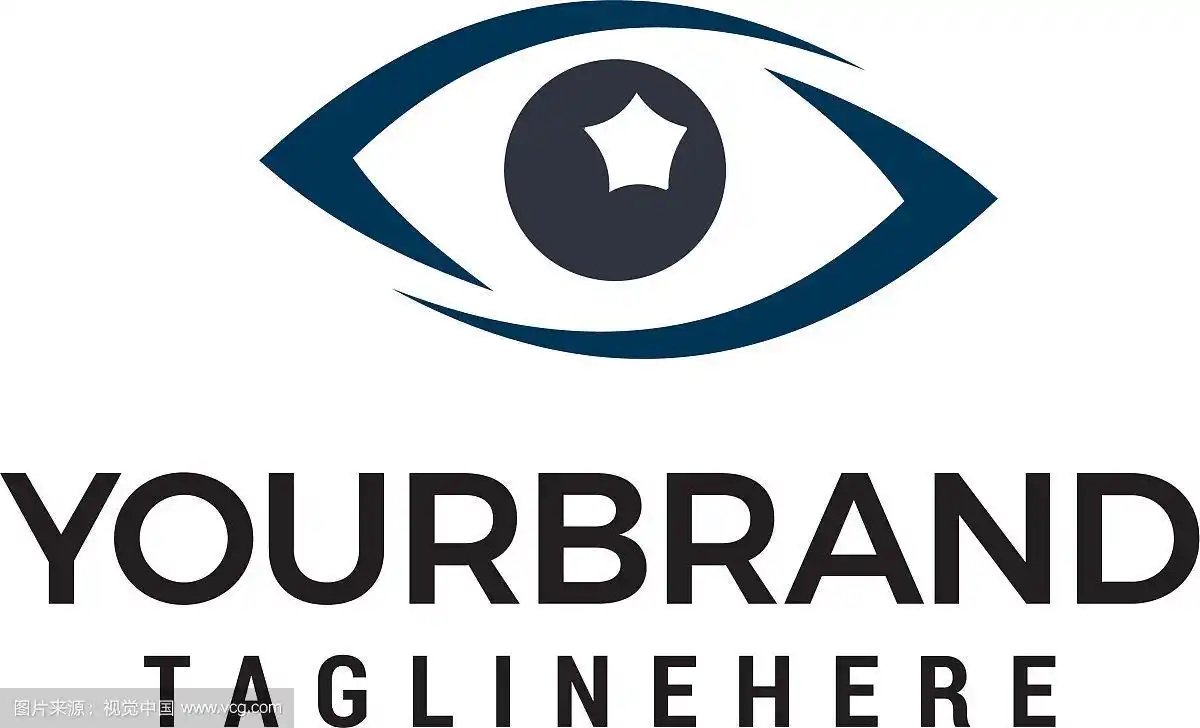 眼镜眼标志设计概念模板