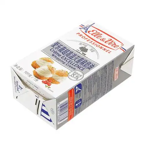 法国铁塔淡奶油1l 铁塔爱乐薇稀奶油 高温打发奶油蛋糕烘焙原料