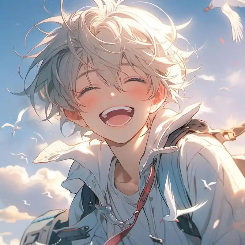 男生头像|笑容治愈 微笑大男孩儿太治愈啦  ai绘画