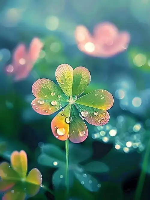 愿四叶草带给你幸运和希望,让你实现自己的愿望.