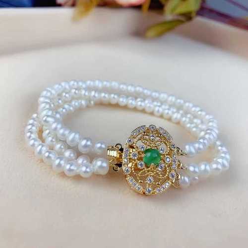 【z2453】盛世之宴三排经典珍珠手链