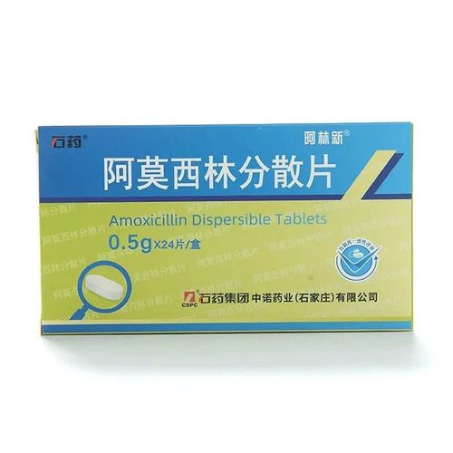 石药 阿莫西林分散片 0.5g*24片/盒 石药 阿莫西林分散片 0.