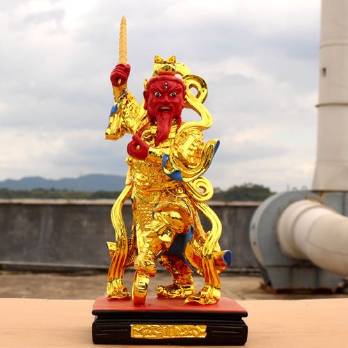 王灵官神像12寸30厘米金身家用道教火神王善王恶王天君像供奉摆件