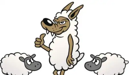 受伤的狼和羊的简笔画可爱狼图片头像简笔画步骤披着羊皮的狼的简笔画