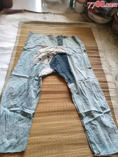 怀旧民国老手工补丁拼接布免档裤