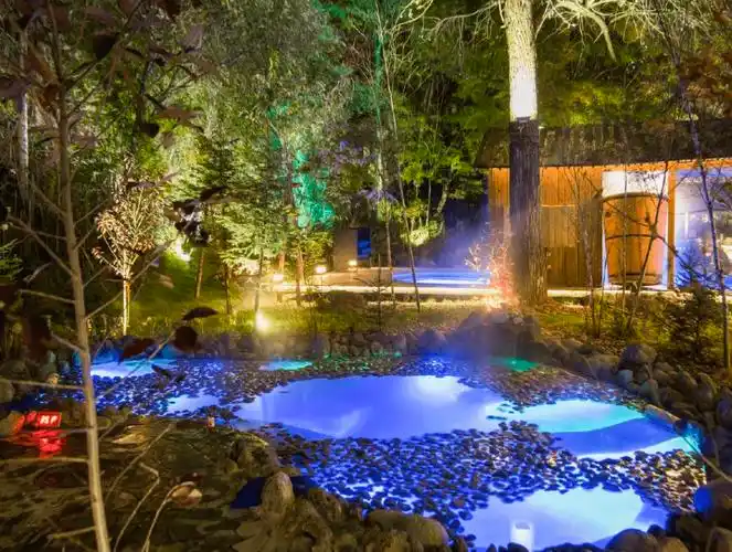 温泉水直引自长白山地区唯一真正火山自溢温泉水,住店客人入住期间可