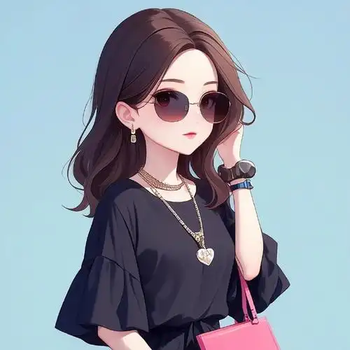 戴墨镜的女生,酷毙了#分享图片##女生头像##无水印头像##高清女头