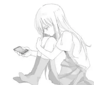 漫画人物伤感简笔画