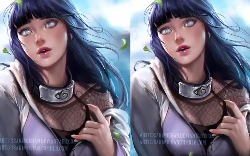 火影忍者我直接原画出鸣人的老婆日向雏田