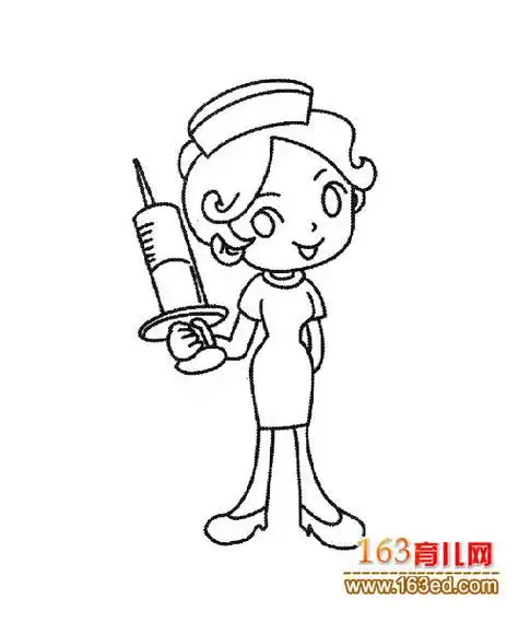 拿注射器的医生戴口罩拿注射器的医生 简笔画漂亮的女医生全身简笔画