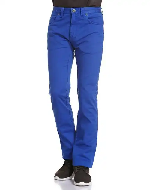 男款宝蓝色时尚都市长裤