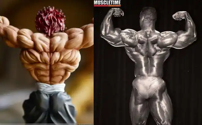 勇次郎(号称地表最强生物),所谓的鬼背就是像魔鬼脸一样的背部肌肉群