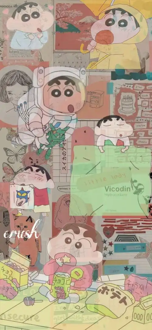 蜡笔小新拼贴壁纸