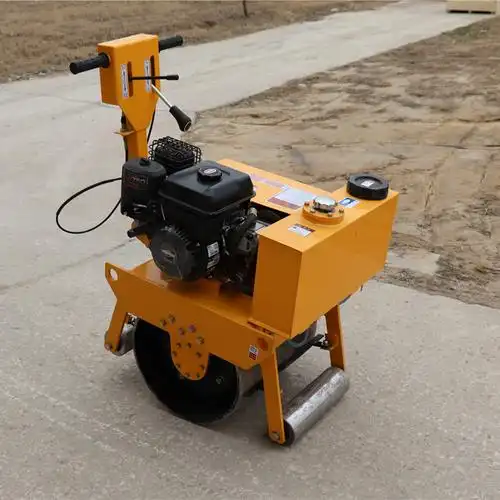 小型手推式压路机手扶式双钢轮震动压路机沟槽双辊碾压机