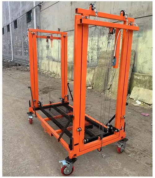 奥鹏(aopeng)同款电动升降脚手架刮腻子装修可折叠移动伸缩遥控梯子