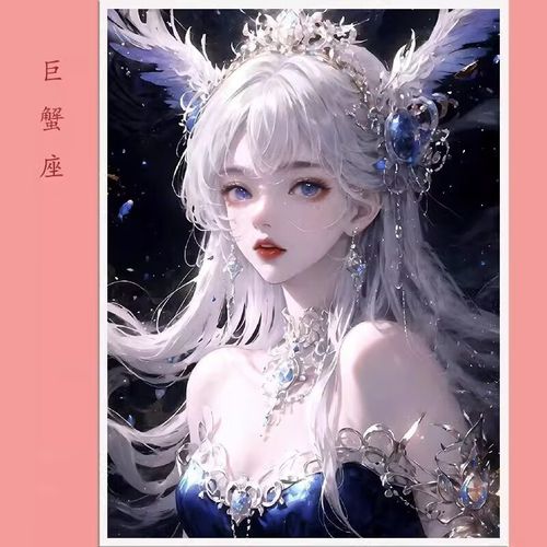 巨蟹座 圆钻 画布30x40 带白框 彩盒装