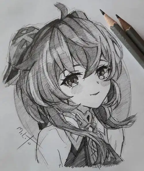 漫画人物头像手稿