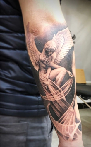 男生各部位天使纹身图集霸气中藏着心尖的温柔5