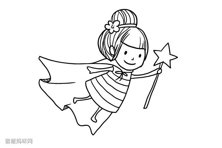 可爱的小精灵简笔画图片
