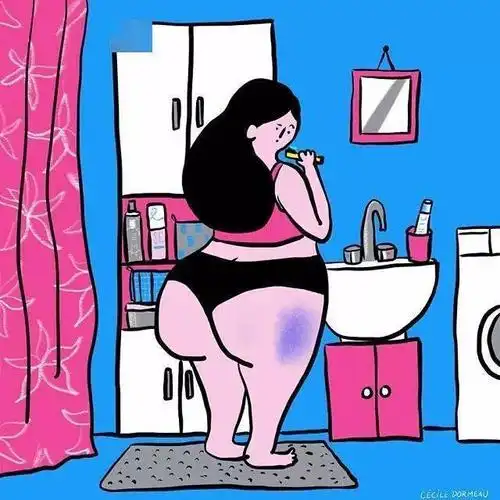 又污又贱ins超火插画师小姐姐作品描绘了女孩子真实的另一面