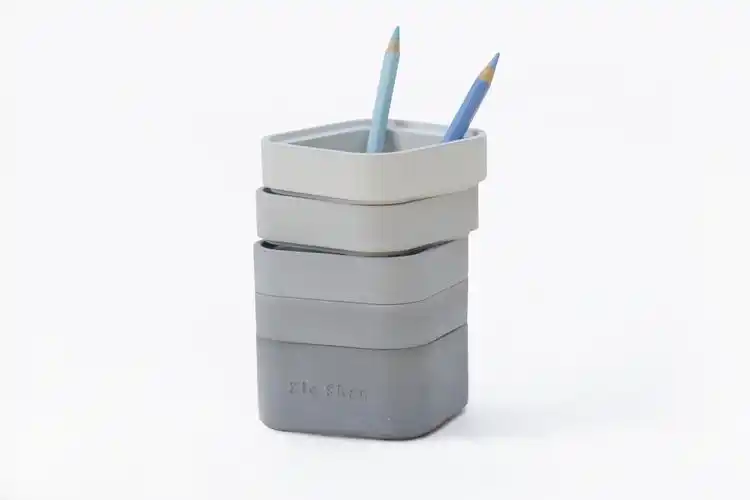 写山水泥笔筒个性创意时尚学生桌面创意多功能可爱彩色办公用品