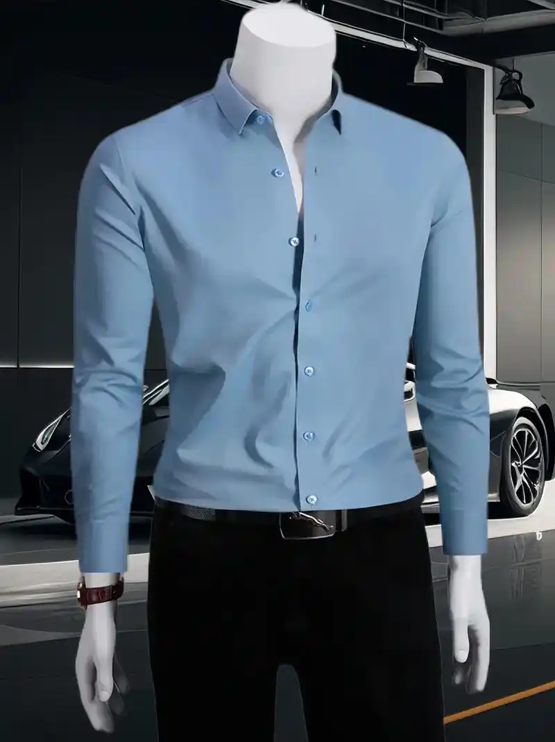今天给大家分享一款轻奢纯色商务长袖衬衫,纯色款式,简约不简单,时尚