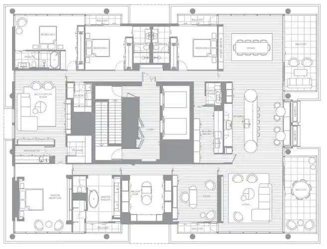 500㎡的大平层简约的精装更有质感