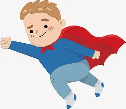 可爱卡通飞天小孩矢量图