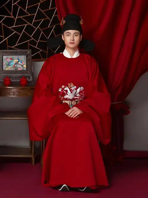 禾迹明制汉服男款新娘服全套婚服中式嫁衣古装结婚花嫁凤冠霞帔