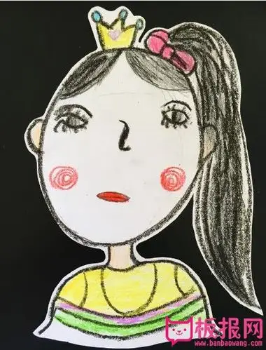 一年级创意儿童画小朋友的肖像