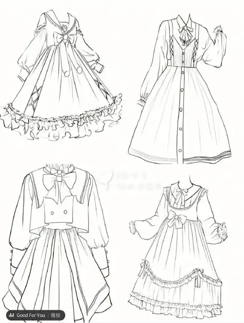 服装设计的连衣裙