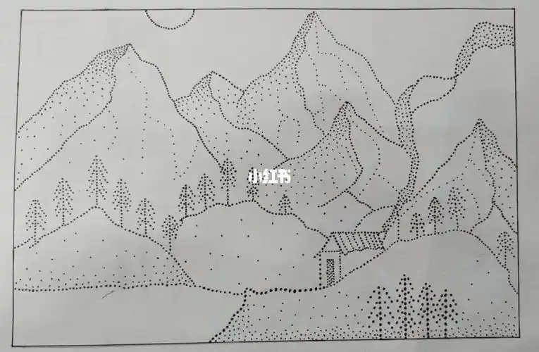 整体构图还是很简单,就是需要画点点,画完之后可把我累死了原图是图二