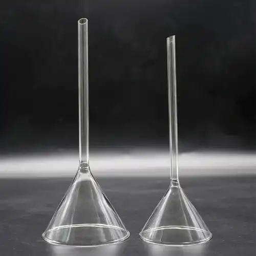 漏斗玻璃三角锥形100mm实验器材实验室漏斗