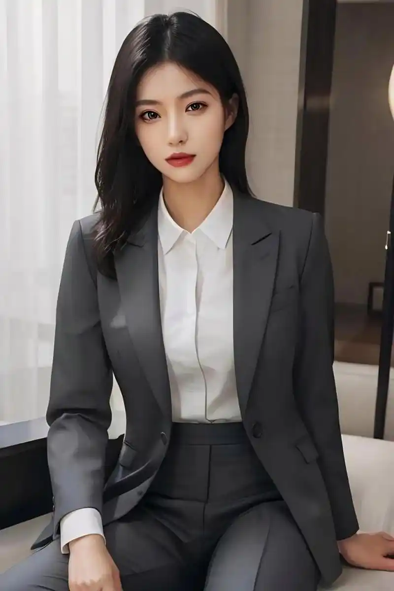 身穿职业装的女士,透露着优雅与知性,彰显着自信与魅力. 
