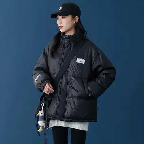 ins立领宽松冬季保暖外套2020新款小个子短款羽绒服