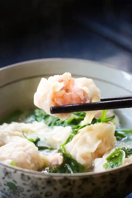 广式薄皮鲜虾云吞,实在太鲜美了.