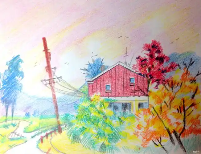 彩铅风景画
