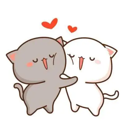 超萌版的卡通情侣头像甜蜜蜜