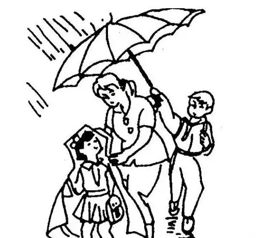 助人为乐主题人物简笔画小女孩简笔画