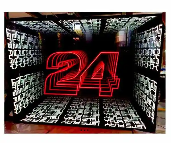 千层镜千层镜深渊镜发光字 酒吧ktv3d灯箱霓虹灯背景墙门头logo招牌