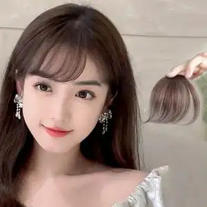 23折)已售23斜刘海假发片 假刘海女自然前额无痕全真发假刘海发片轻薄