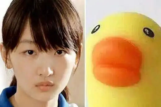 小黄鸭突然长大了难道是周冬雨照片出错了