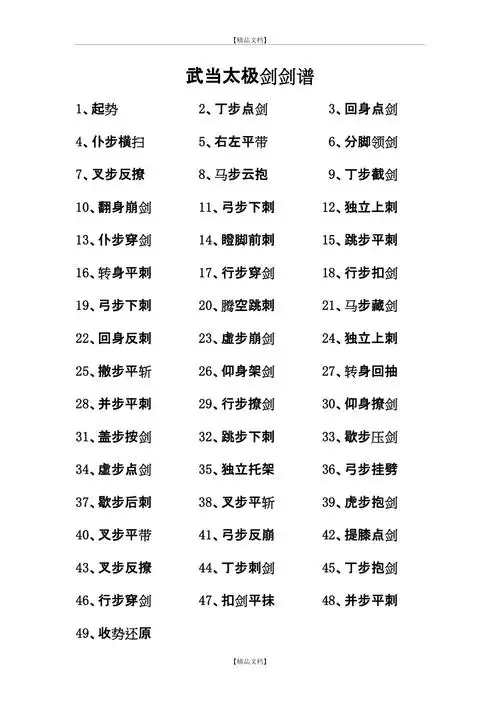 武当太极剑剑谱_第2页