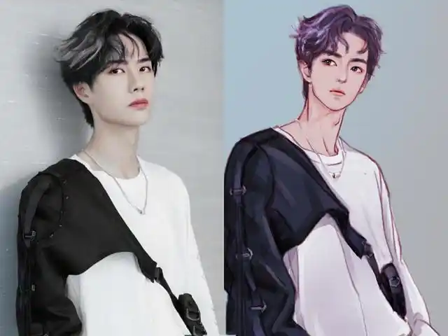 漫画干不过真人系列:肖战,迪丽热巴,王一博,吴亦凡