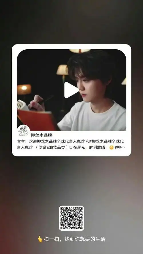 柳丝木品牌全球代言人鹿晗